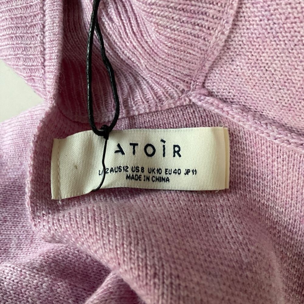 Atoir Lilac Open-Back Mock Neck Sweater - Picture 6 of 12